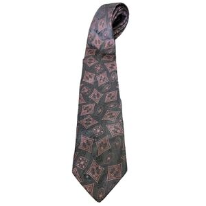 The American Edition Collection Men's Tie - Geometric Pattern On Black